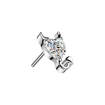 Šperky4U Náhradní ozdobná část k PUSH IN piercingu TITAN TIT1774