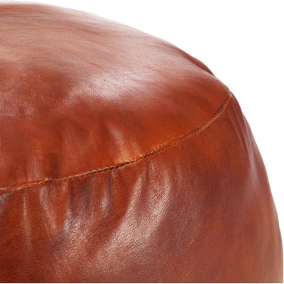 Vidaxl Sedací puf bronzový 60 x 30 cm pravá kozí kůže