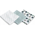 Sensillo BAMBOO DIAPER 3-pack HEDGEHOG BLUE 70X80