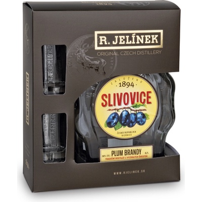 R. JELÍNEK Slivovica 50% 0,7l + 2 poháriky