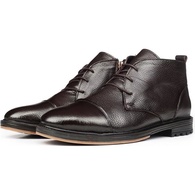 Ducavelli Мъжки боти от естествена кожа - Тъмнокафяви #316889 (316889_Кафяво)