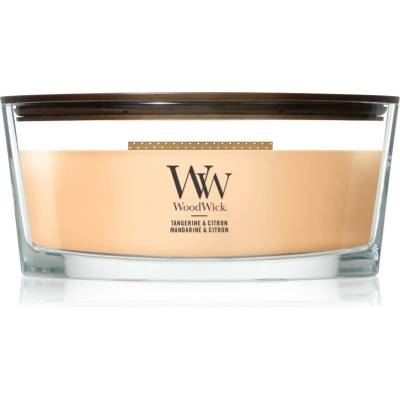 WoodWick Tangerine & Citron ароматна свещ с дървен фитил 453.6 гр