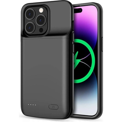 Tech-Protect Калъф Батерия за iPhone 14 Pro/ 14, Tech-Protect Power Bank Case, Черен (9490713927434)