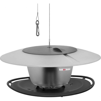 Prosperplast Birdyfeed Round Krmítko pre vtáky 29,4 x 25,8 x 12,2 cm antracit
