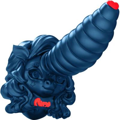 SuperLove Giant Unicorn Dildo Blue