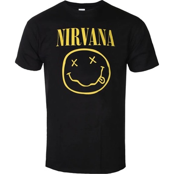 ROCK OFF Мъжка тениска Nirvana - Yellow Happy Face Flower Sniffin - ROCK OFF - NIRVTS07MB