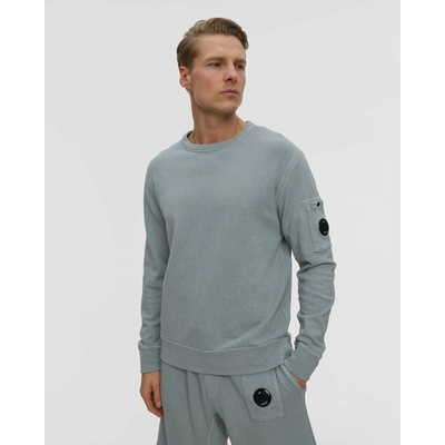 C.p. Company Malfilè Fleece Lens Crewneck Sweatshirt Modrá