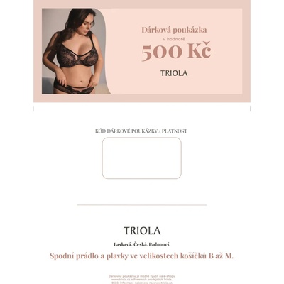 ONLINE dárkový poukaz Triola 500 Kč