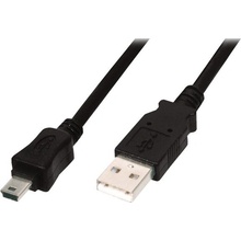 Assmann AK-300108-010-S USB A M (plug)/miniUSB B (5pin) M (plug), 1m, černý