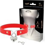  Изискан чокър, сърце с ключалка - Desire Choker Heart Red (D-229296)