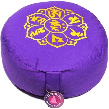 Tibetian meditační polštář s mantrou OMPH 100% bavlna 33 x 17 cm