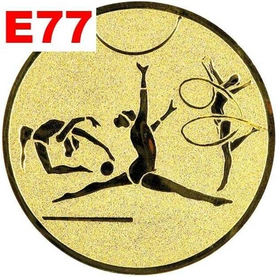 Emblém E77 AKROBATICKÁ GYMNASTIKA umístění na sportovní pohár nebo medaili 50 mm
