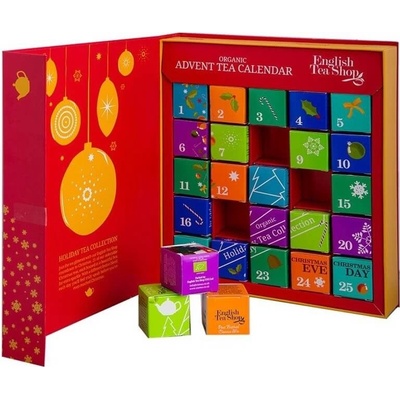 English Tea Shop Adventní kalednář kniha červená BIO 25 pyramidek
