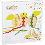 Cubika 14811 Плодове - комплект от 3 дървени играчки за нанизване - 6 дървени елемента, 3 връзки (1-14811)