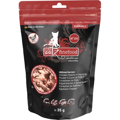 Catz finefood Purrrrly N ° 103 sušená kuracie srdiečka 35 g