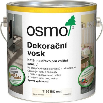 OSMO Dekorační vosk intenzivní odstíny 0,75 l Bílý mat 3186