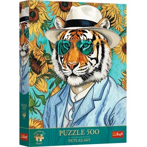 Trefl Пъзел Trefl от 500 части - Сър Тигър и слънчогледите (37626)