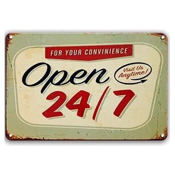 Ceduľa Open 24/7