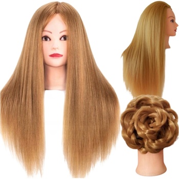 Wobell Kadernícka hlava dámska ľudské vlasy s prímesou zvieracích 85 cm