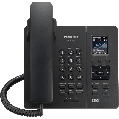 Panasonic Безжичен VoIP телефон Panasonic KX-TPА65 - Черен (B1542004_1)