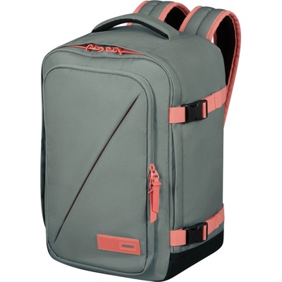 American Tourister TAKE2CABIN Batoh šedý Sage/Coral 24L