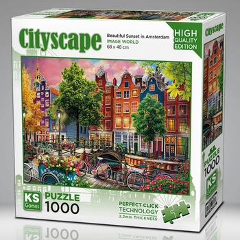 KS Games - Puzzle Beautiful Sunset In Amsterdam - 1 000 piese
