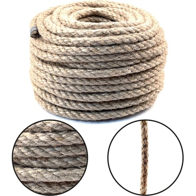 Lanex Jutové lano stáčané 20m 10mm 10mm