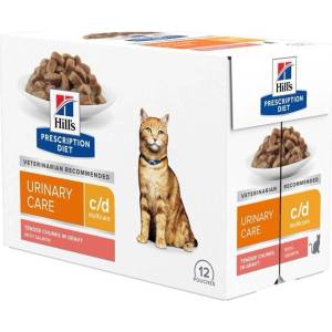 Hill's Hill s Prescription Diet Feline c/d Multicare Salmon 12 x 85 г