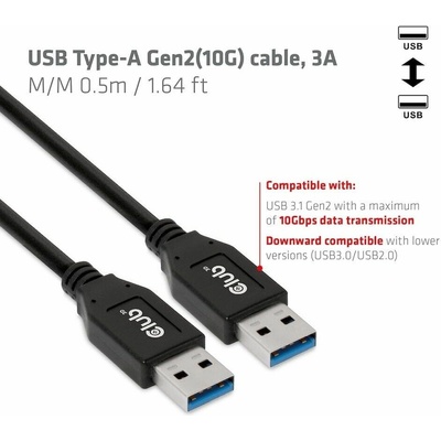 Club3D CAC-1409 USB 3.2 Gen2 Typ-A, 3A M/M, 50cm