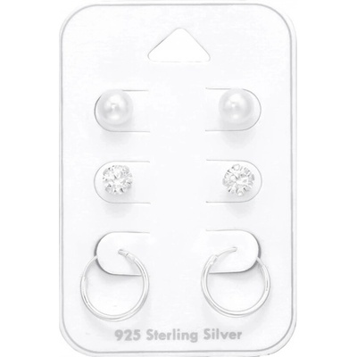 Mabell Set dámskych strieborných náušníc SAFIYE SK221A4S44801C45