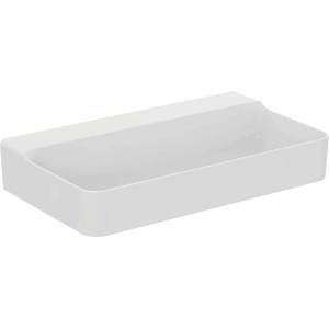 Ideal Standard Conca Ceram - Умивалник за монтаж върху плот 80x45 см, без преливник, без отвор за смесител, бял T383101 (T383101)