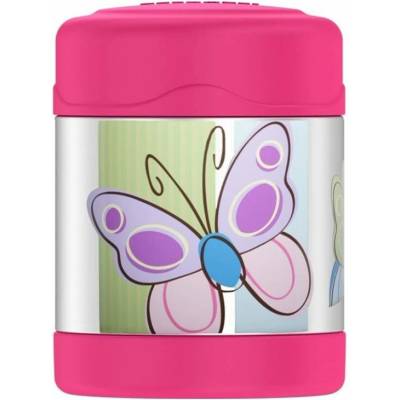 Thermos Dětská termoska na jídlo 290 ml Motýl růžová stříbrná