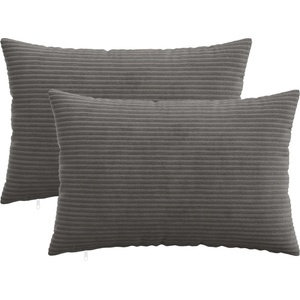 vidaXL Калъфка за възглавница 2 pcs HEERLEN Тъмносиво 50 x 70 cm (911315)