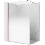 Mexen Kioto Стена за душ Walk-in 90 x 200 см, омбре бяло 8 мм, матирана мед (800-090-101-65-86)