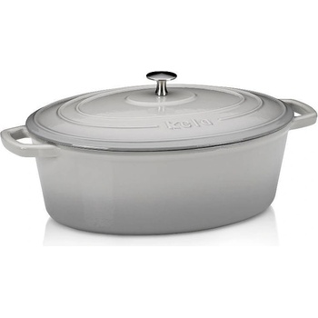 Image 1 of Kela Чугунена овална тенджера kela calido с капак - 33 х 26 см (6 л) - светлосива (kela 12608)