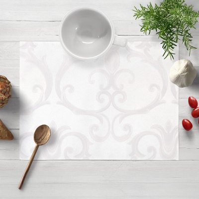 Biante prestieranie Monako PM-125 Veľký zámocký vzor biely 30x40cm