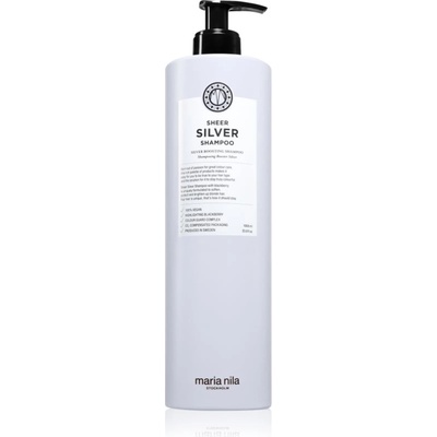 Maria Nila Sheer Silver Shampoo шампоан, неутрализиращ жълтите нюанси 1000ml