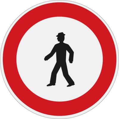 Dopravní značka B30 Zákaz vstupu chodců