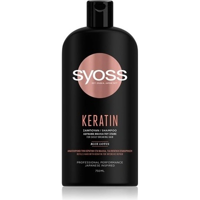 Syoss Keratin Blue Lotos šampón proti lámavosti vlasov 750 ml