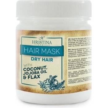 Hristina maska na vlasy pre suché vlasy ľan, kokos a jojobový olej 200 ml