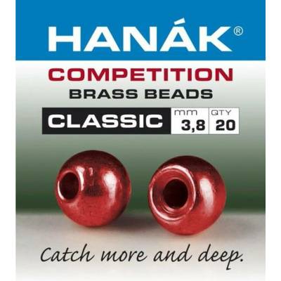 Hanák Competition Mosazná hlavička CLASSIC metalická červená 3,2mm 20ks
