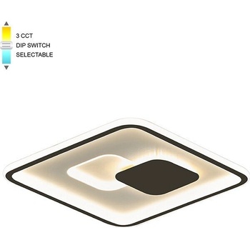 VITO LED Плафониера DISC 4 60W, 3xCCT-DIP, квадрат, бяло + черно - VITO (2026270)