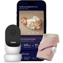 Owlet Dream Duo inteligentná ponožka matne ružová a kamera Cam 2 biela