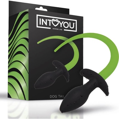 INTOYOU Shining Line Glow in the Dark Dog Tail Butt Plug