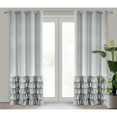EUROFIRANY ZATEMŇOVACÍ ZÁVES NA KRÚŽKOCH DANI 140X250 CM STRIEBORNÁ