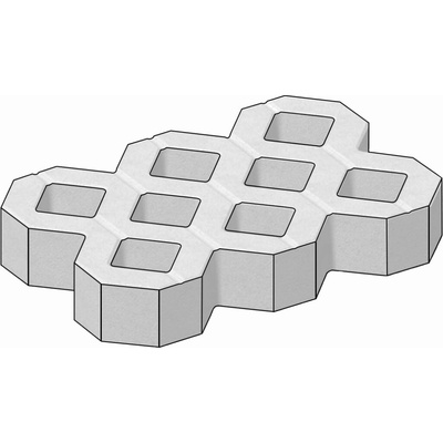 CS-BETON s.r.o. CSB VEGETAČNÍ TVÁRNICE velká 60 x 40 x 8 cm Šedá paleta 44 ks