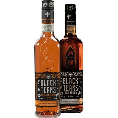 Black Tears Super Dry Rum + Dry Spiced Rum (set 1 x 0.7 l, 1 x 0.7 l)