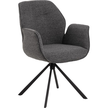 Actona Тъмносив тапициран трапезен стол Aura - Actona (0000100864)