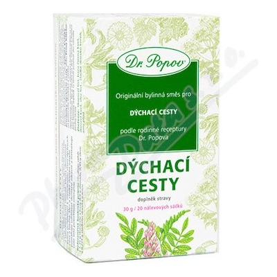 Dr.Popov Čaj Dýchací cesty 20 x 1,5 g