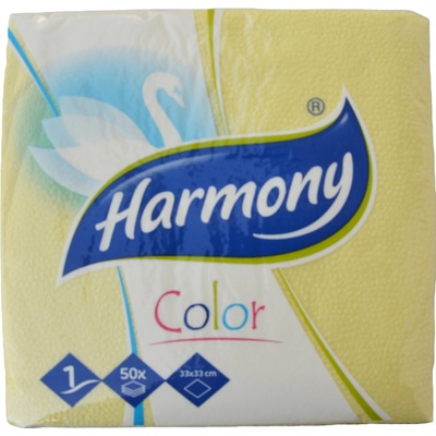 Harmony ubrousky žluté 50ks 33x33cm